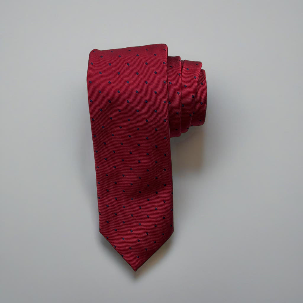 Red Microdot Tie