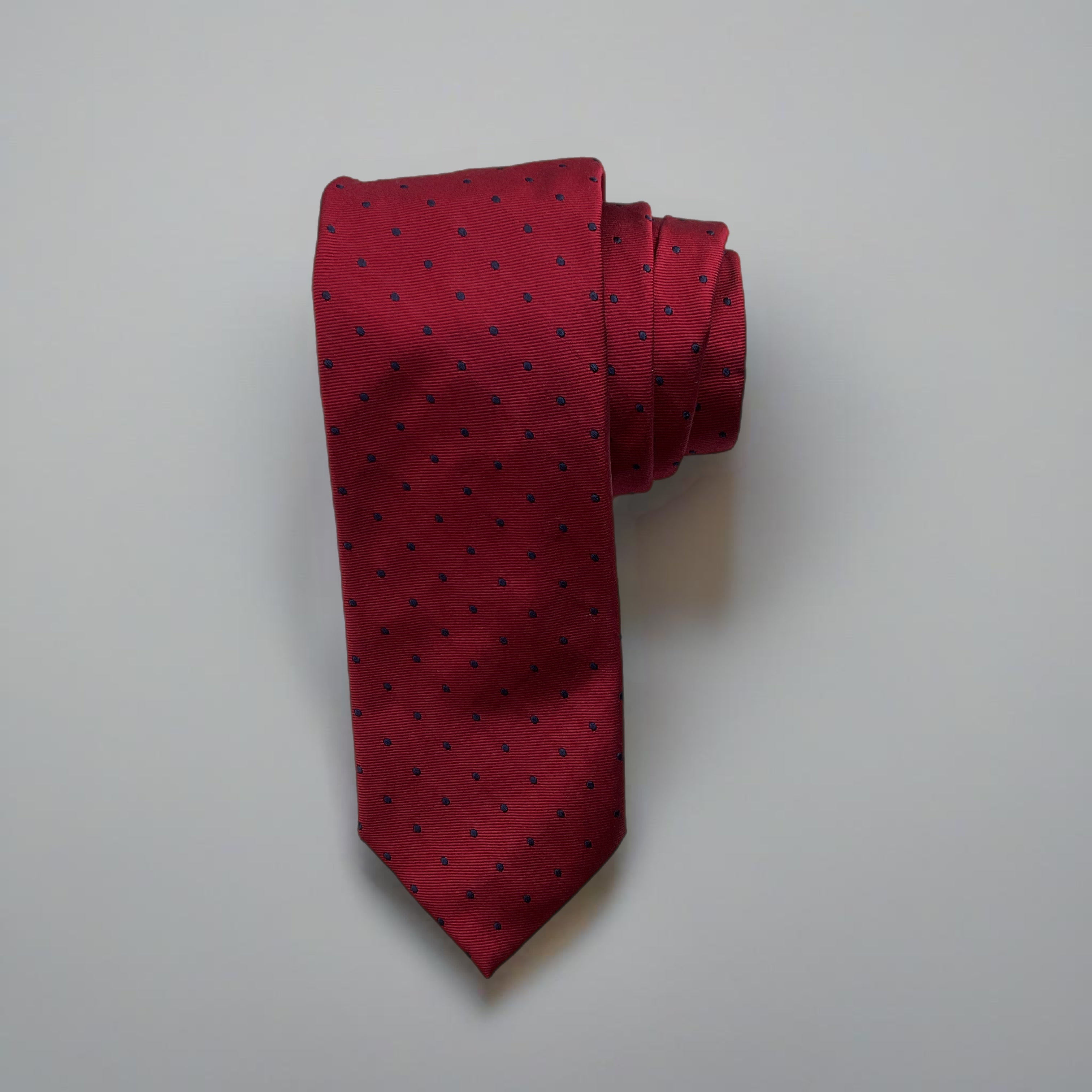 Red Microdot Tie