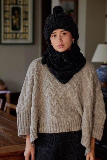 Triangle Boucle Wool Scarf