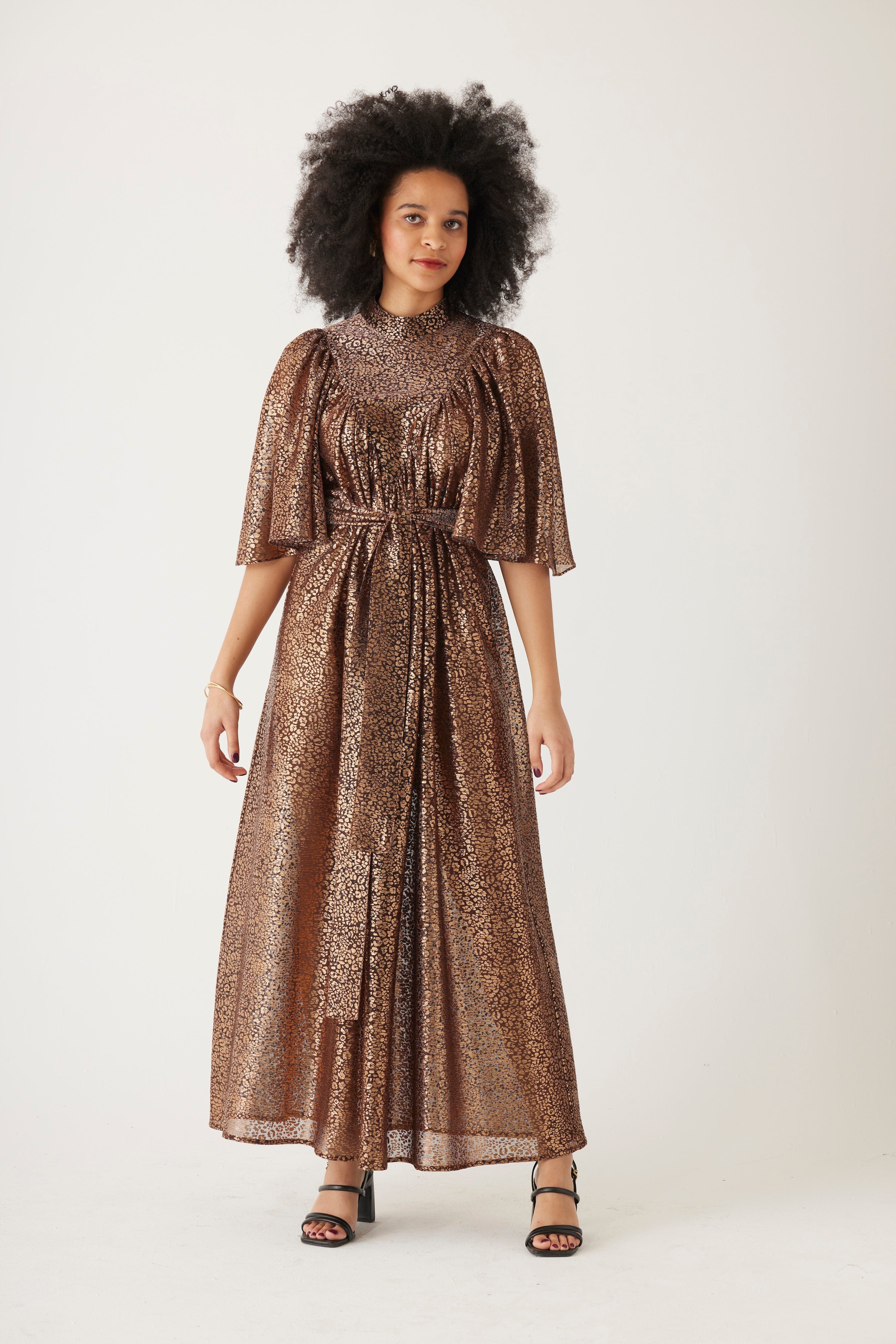 Maya Dress in Metallic