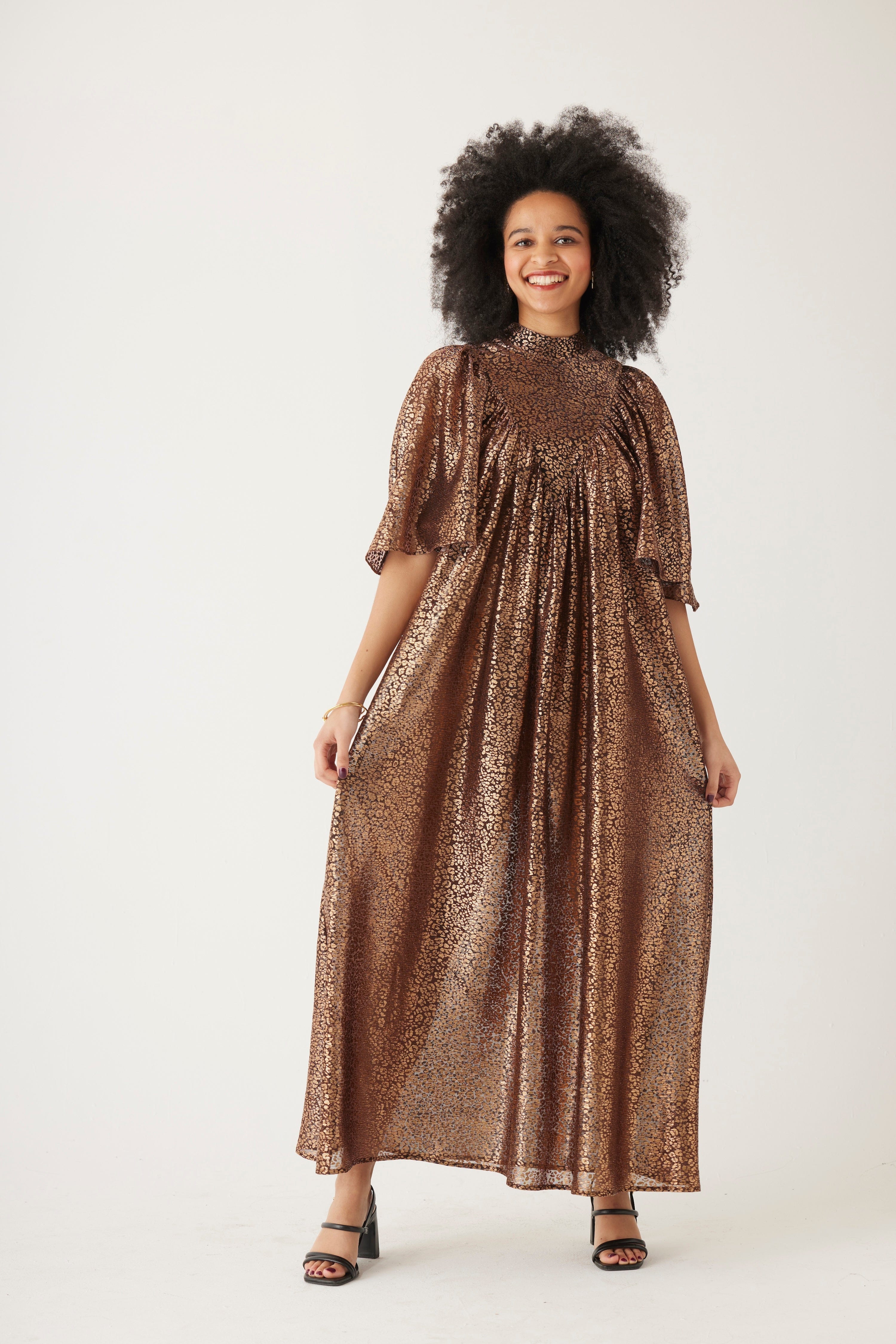 Maya Dress in Metallic