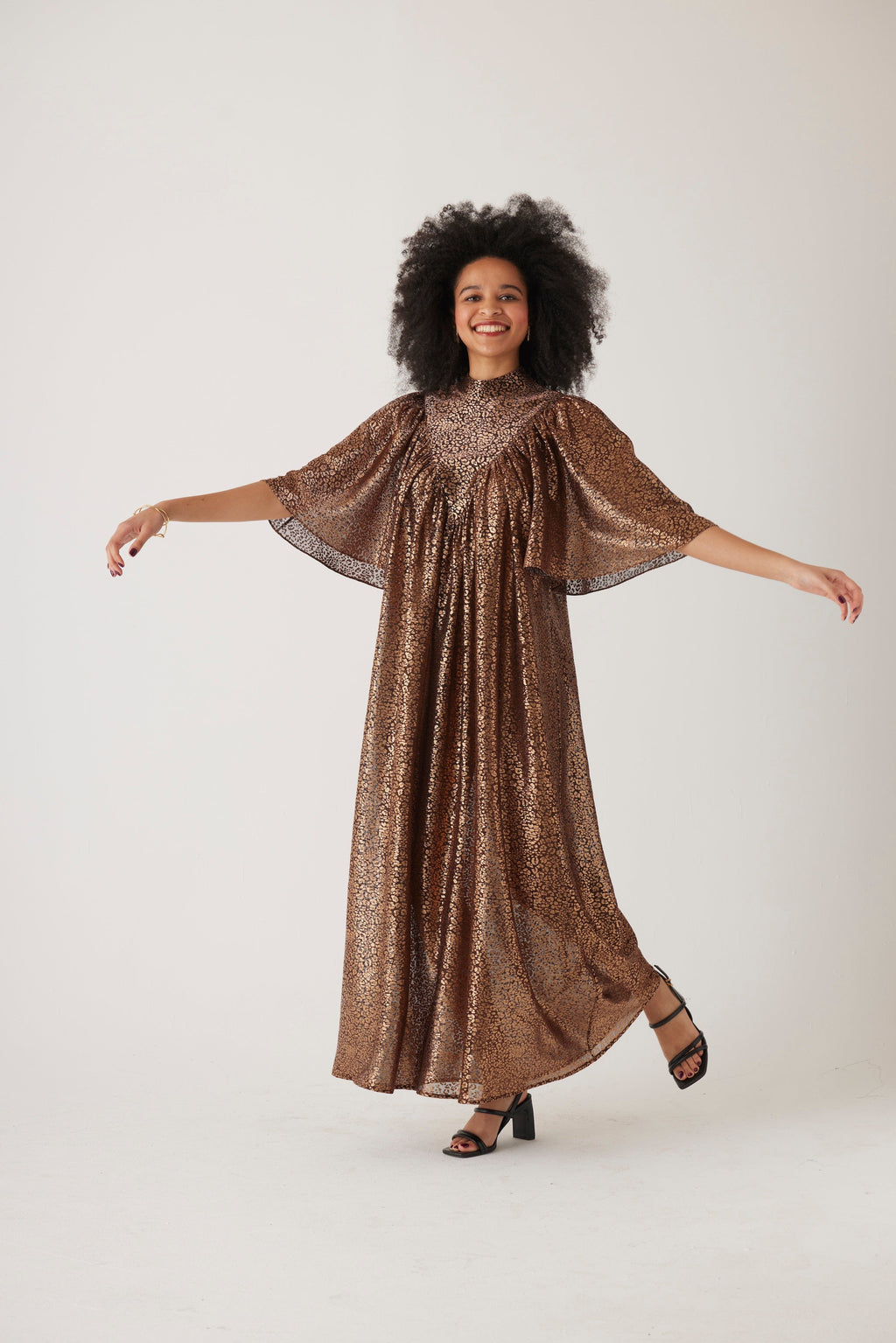 Maya Dress in Metallic