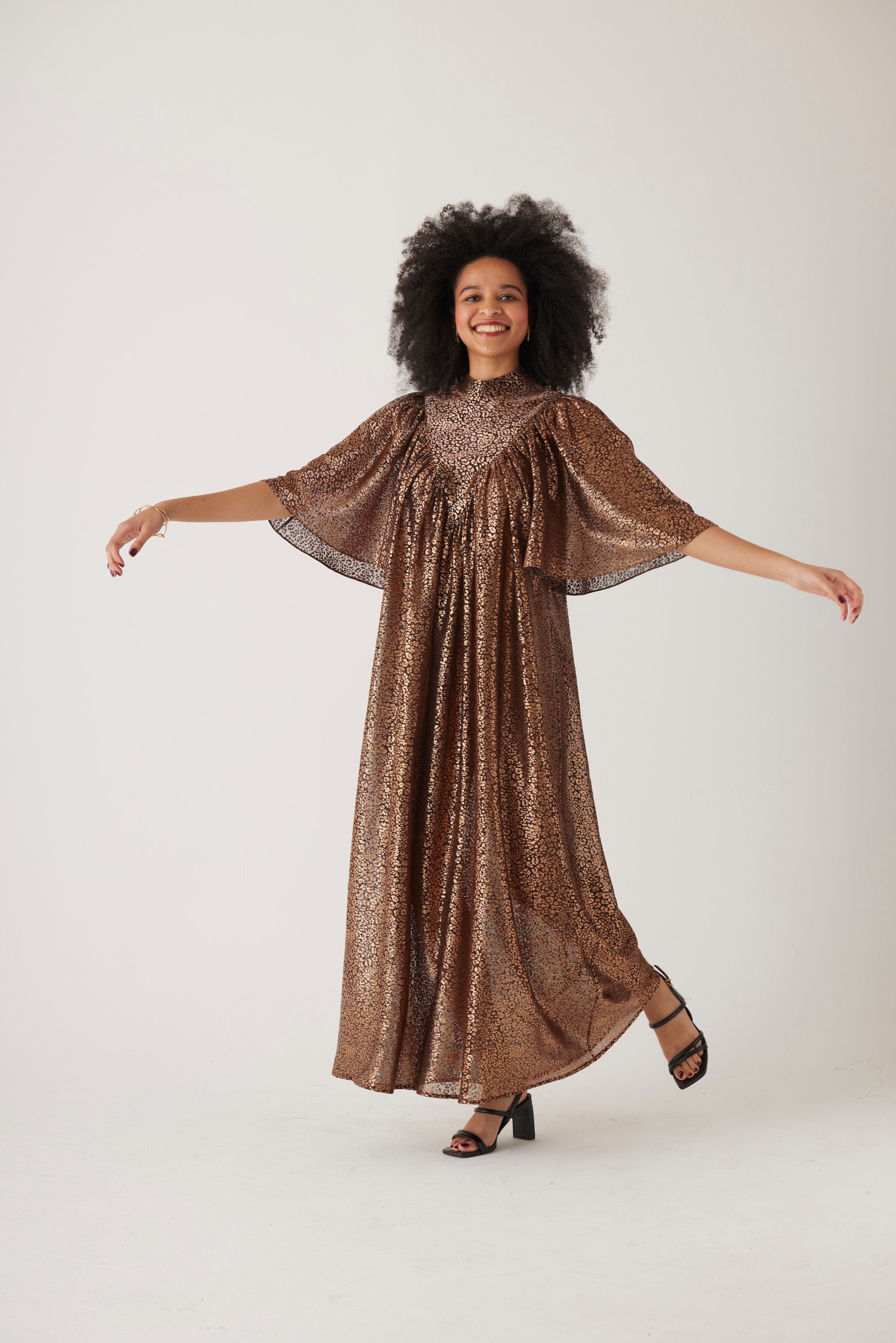 Maya Dress in Metallic
