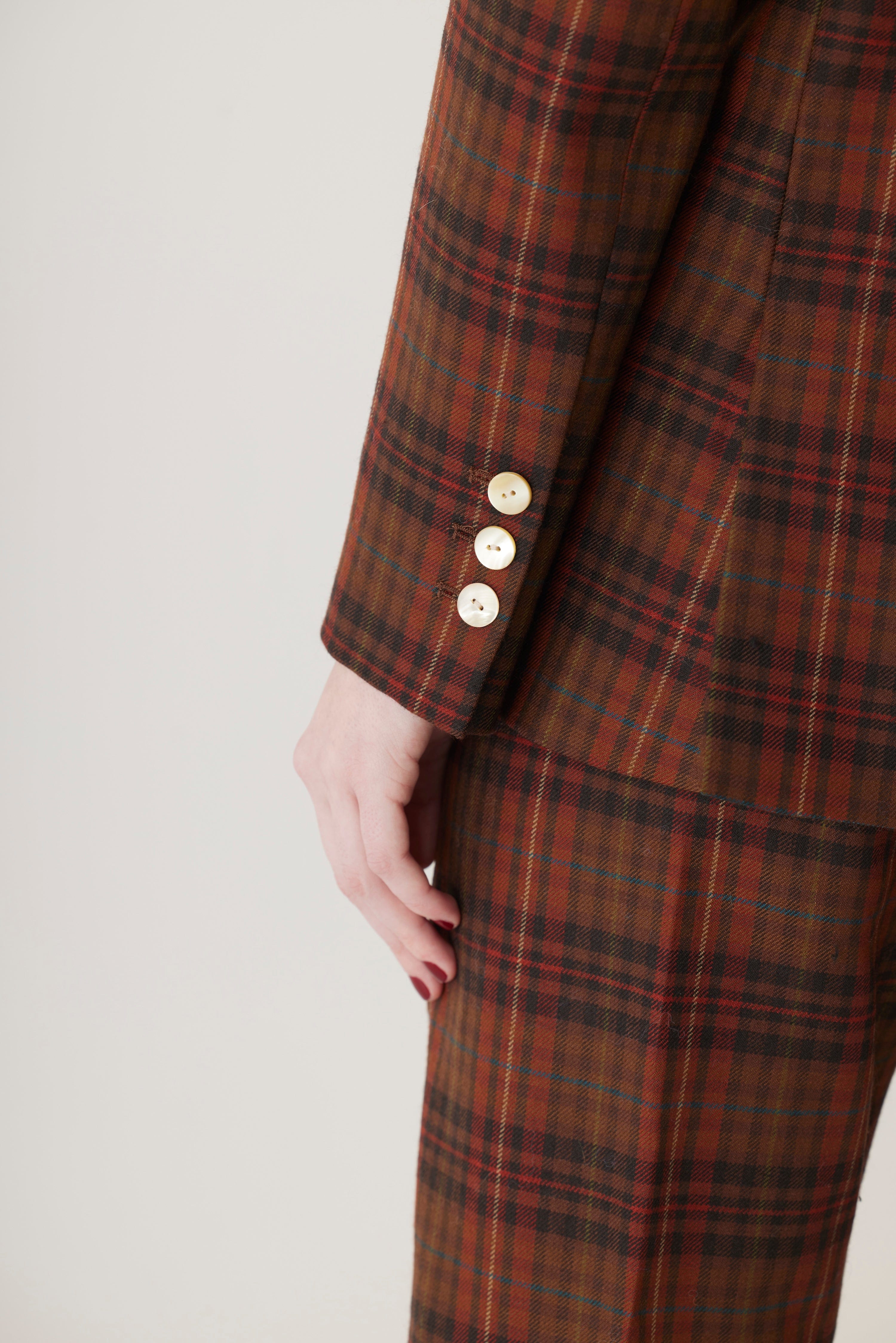 Bianca Blazer in Fireside Plaid Wool