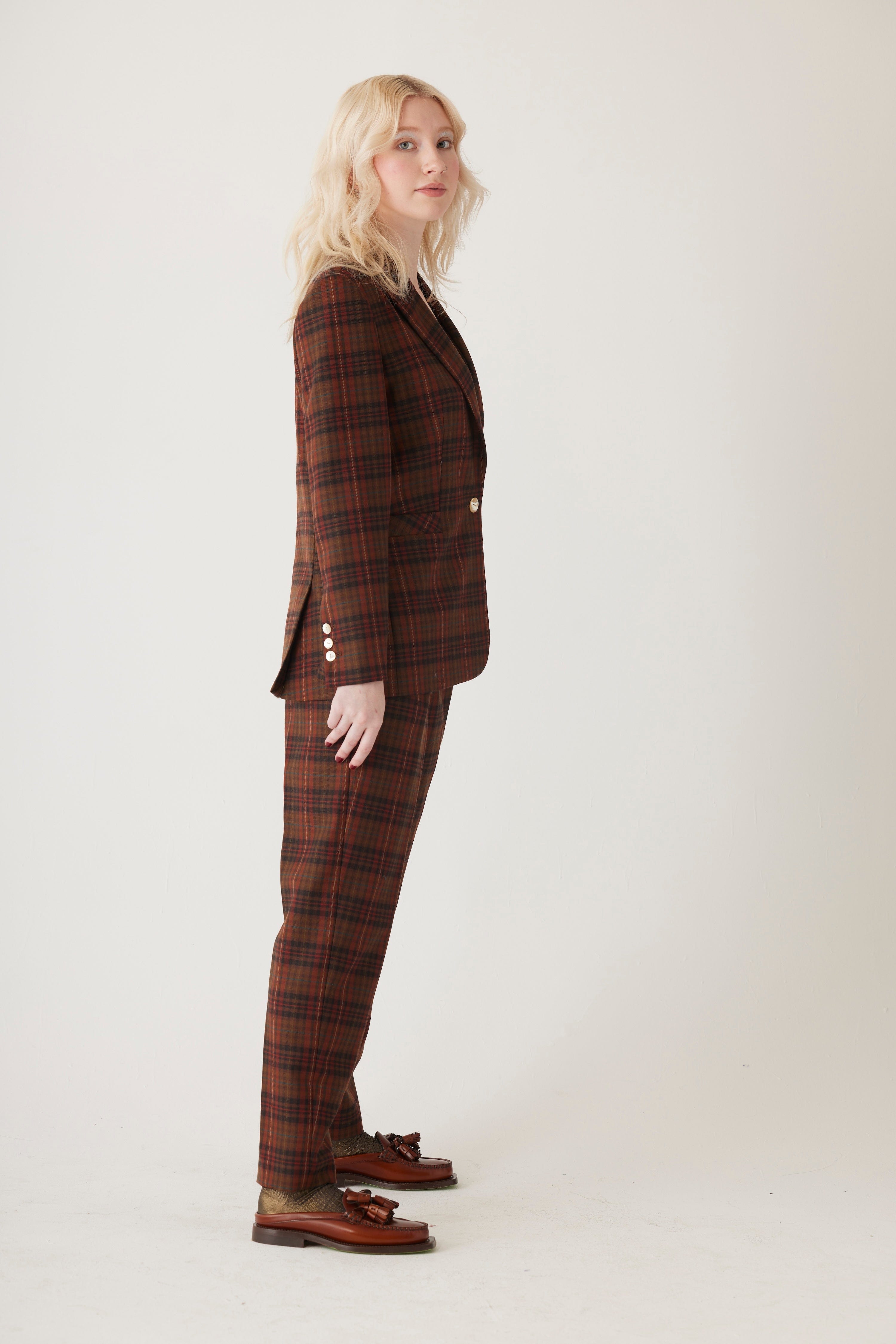 Bianca Blazer in Fireside Plaid Wool