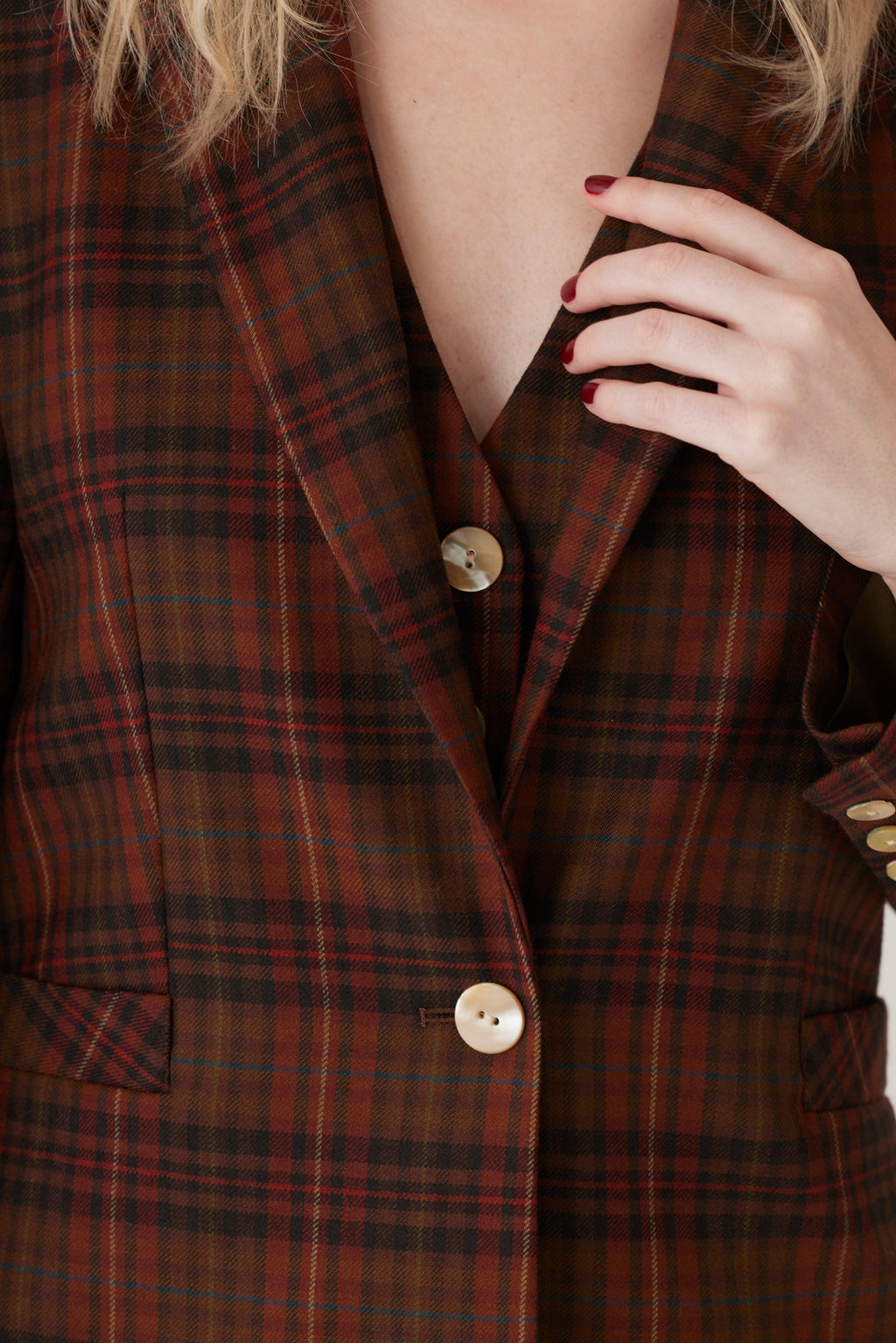 Bianca Blazer in Fireside Plaid Wool