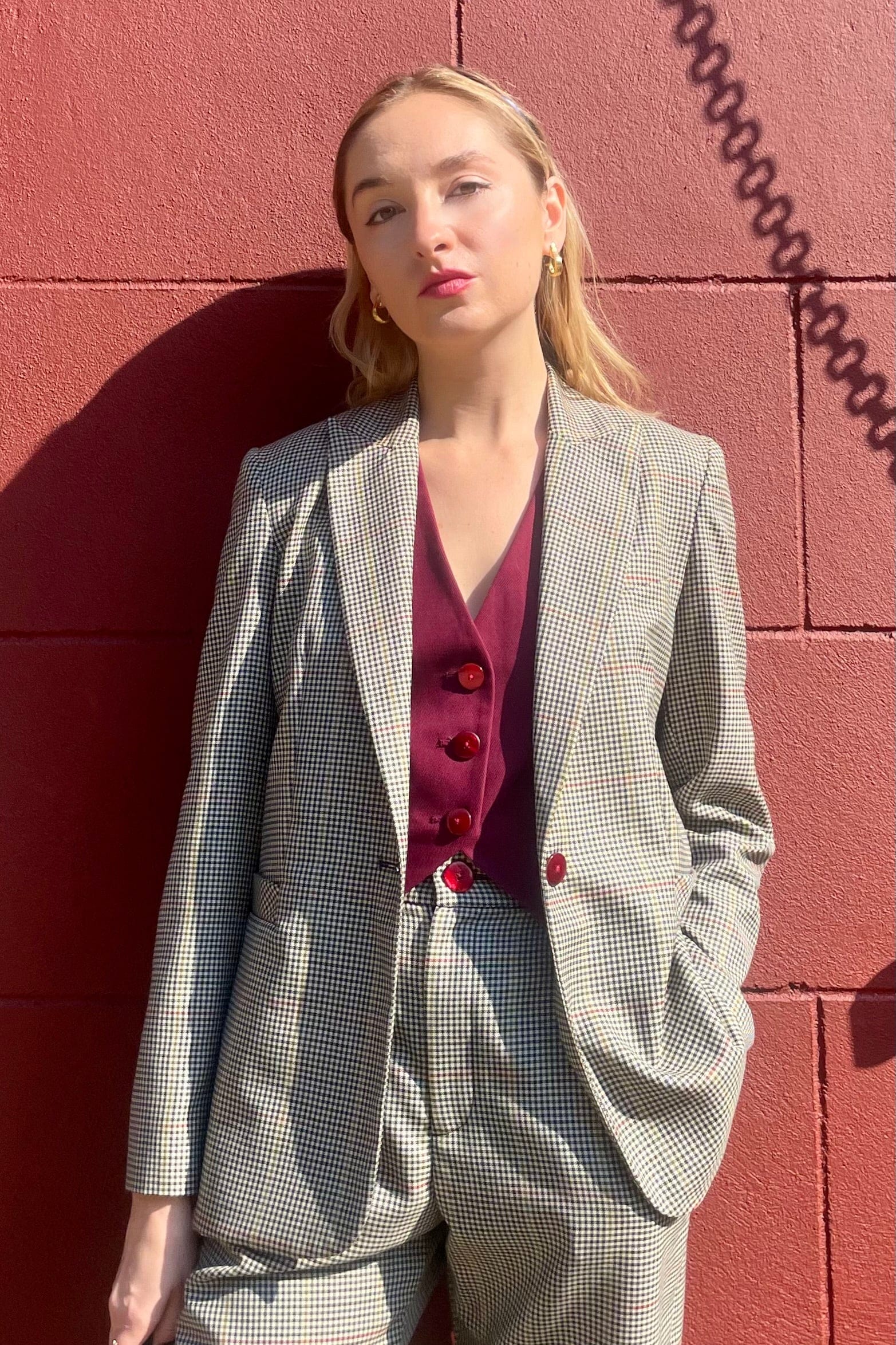 Bianca Blazer in Tropical Wool Plaid