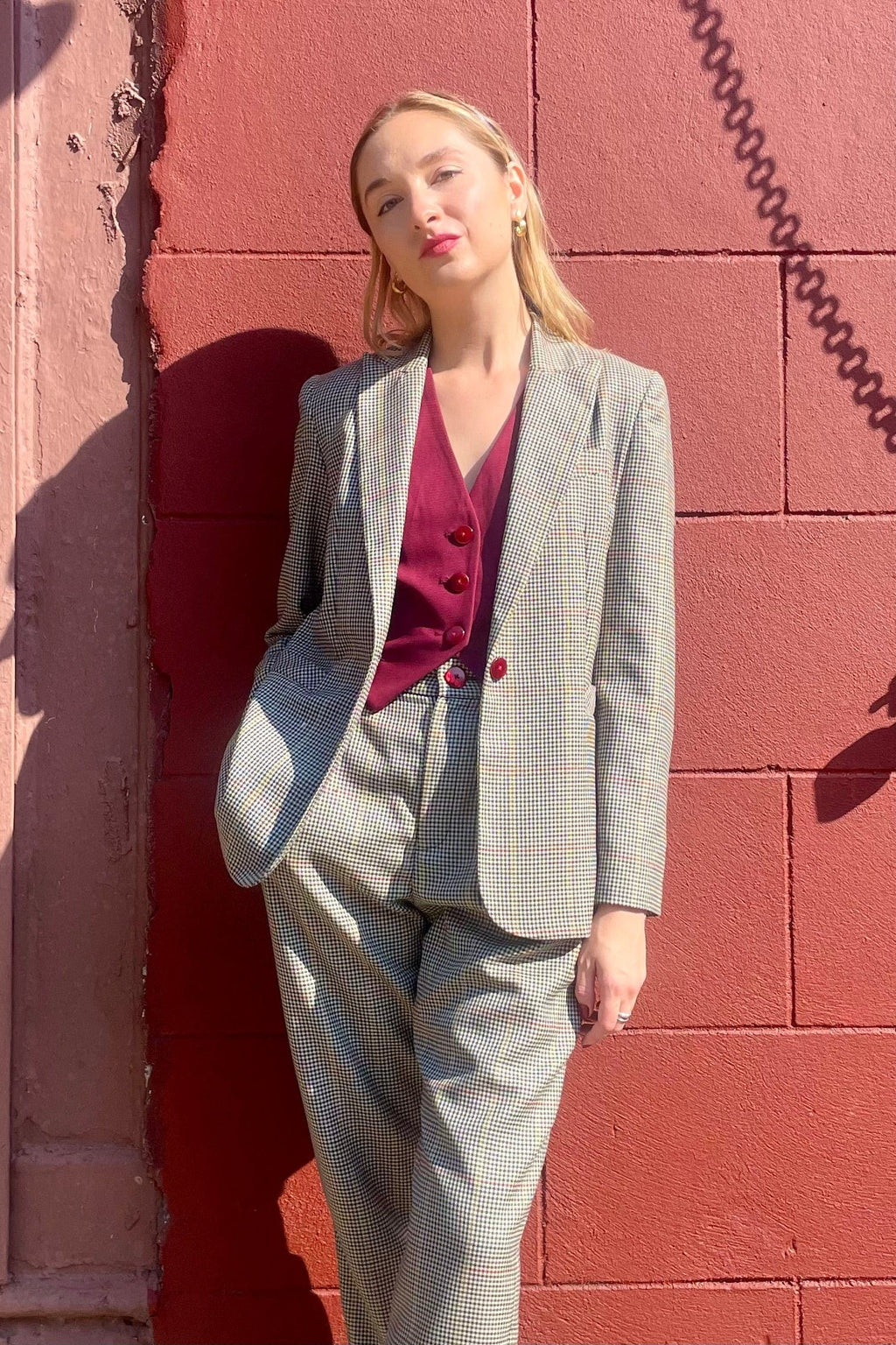 Bianca Blazer in Tropical Wool Plaid