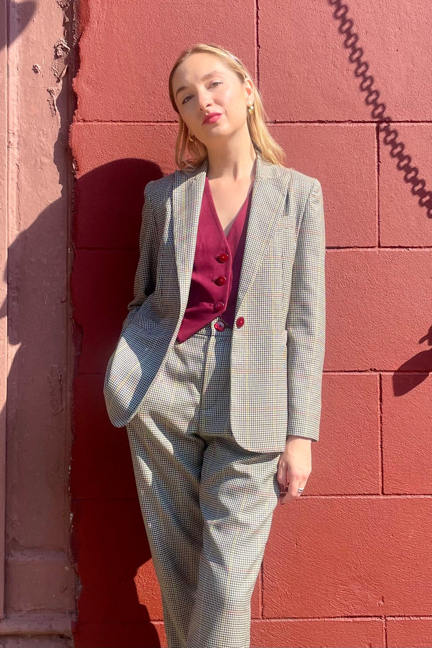 Bianca Blazer in Tropical Wool Plaid