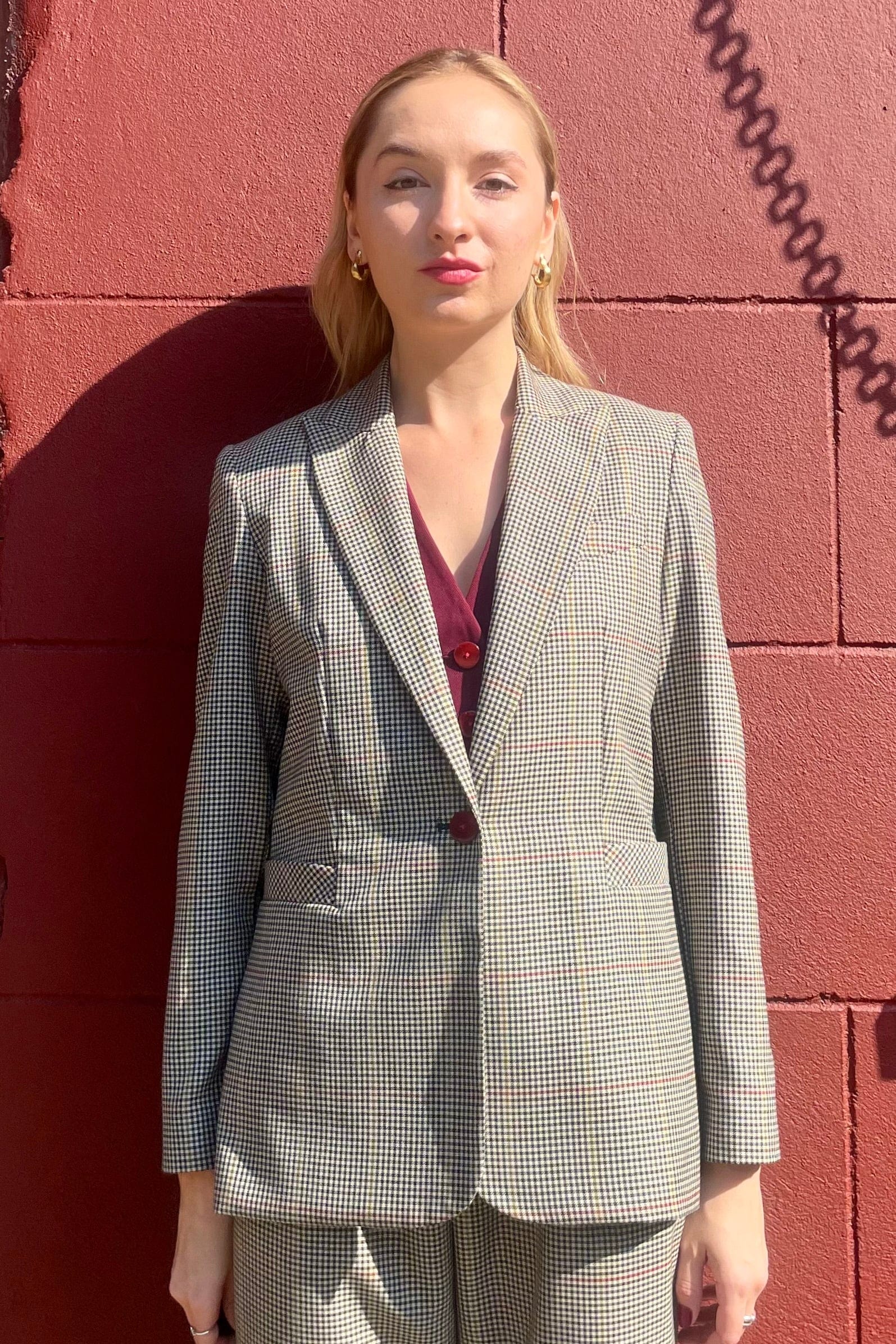 Bianca Blazer in Tropical Wool Plaid