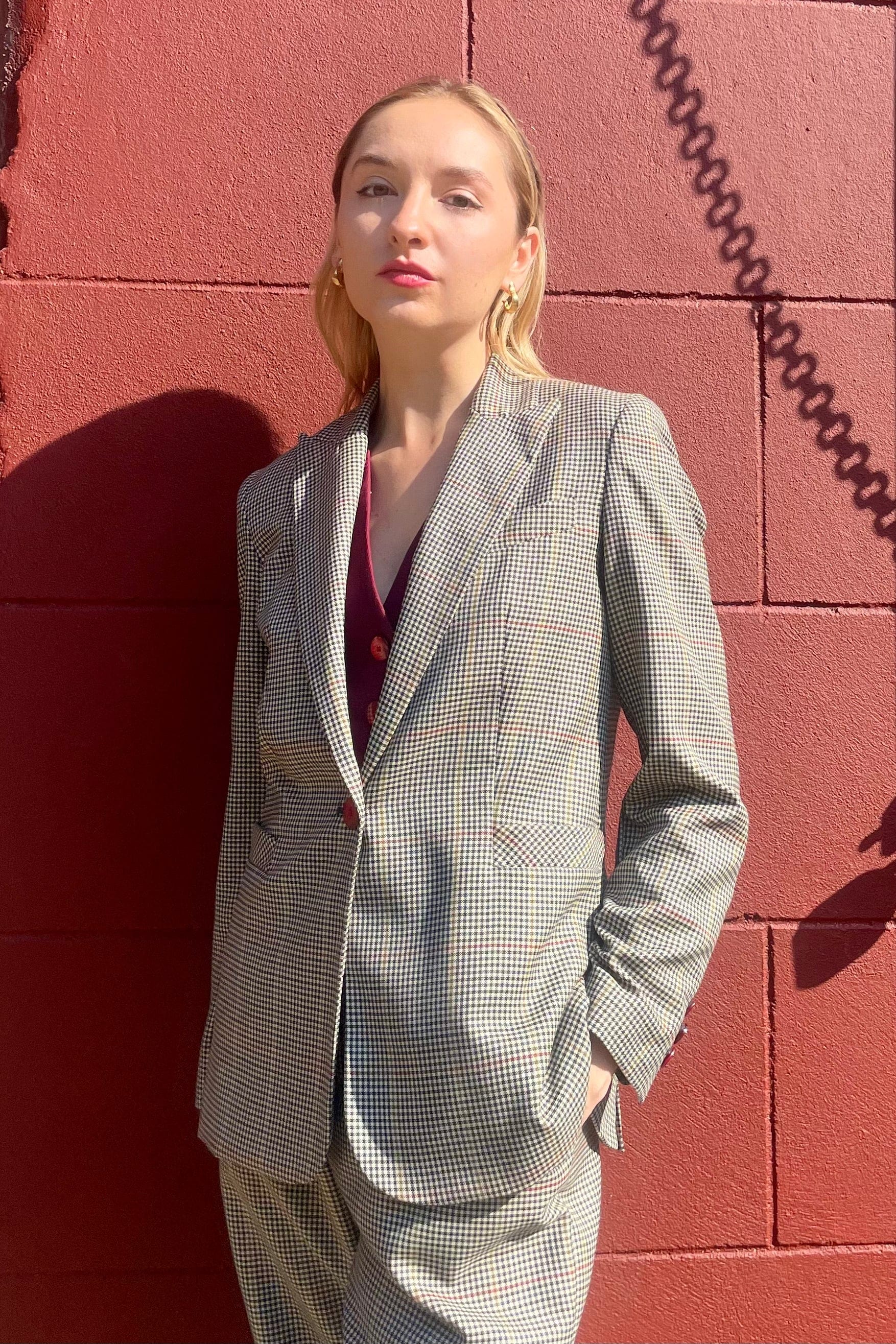 Bianca Blazer in Tropical Wool Plaid