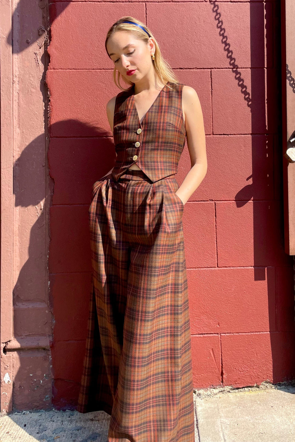 Katherine Pant in Fireside Plaid Wool