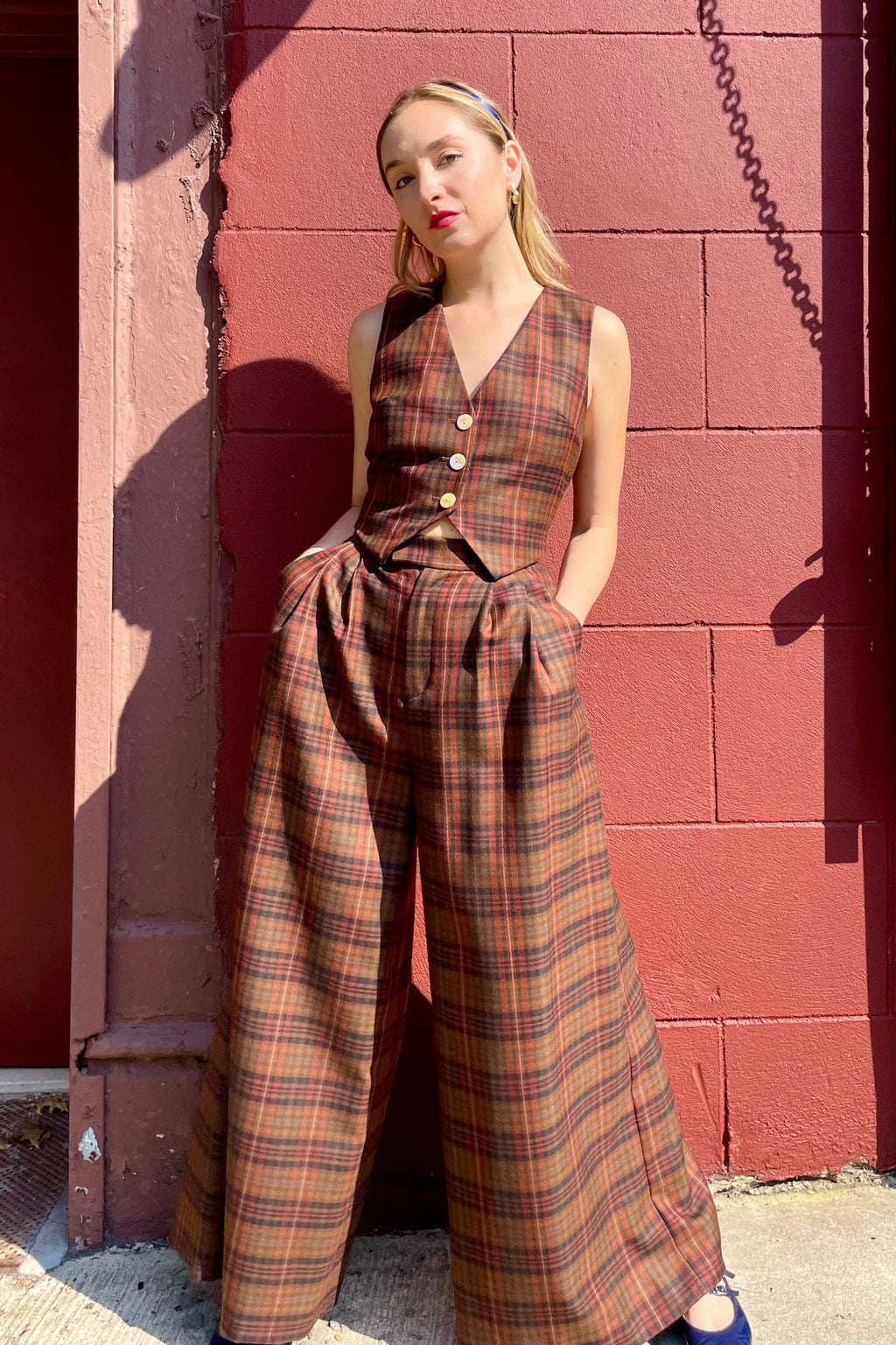 Katherine Pant in Fireside Plaid Wool