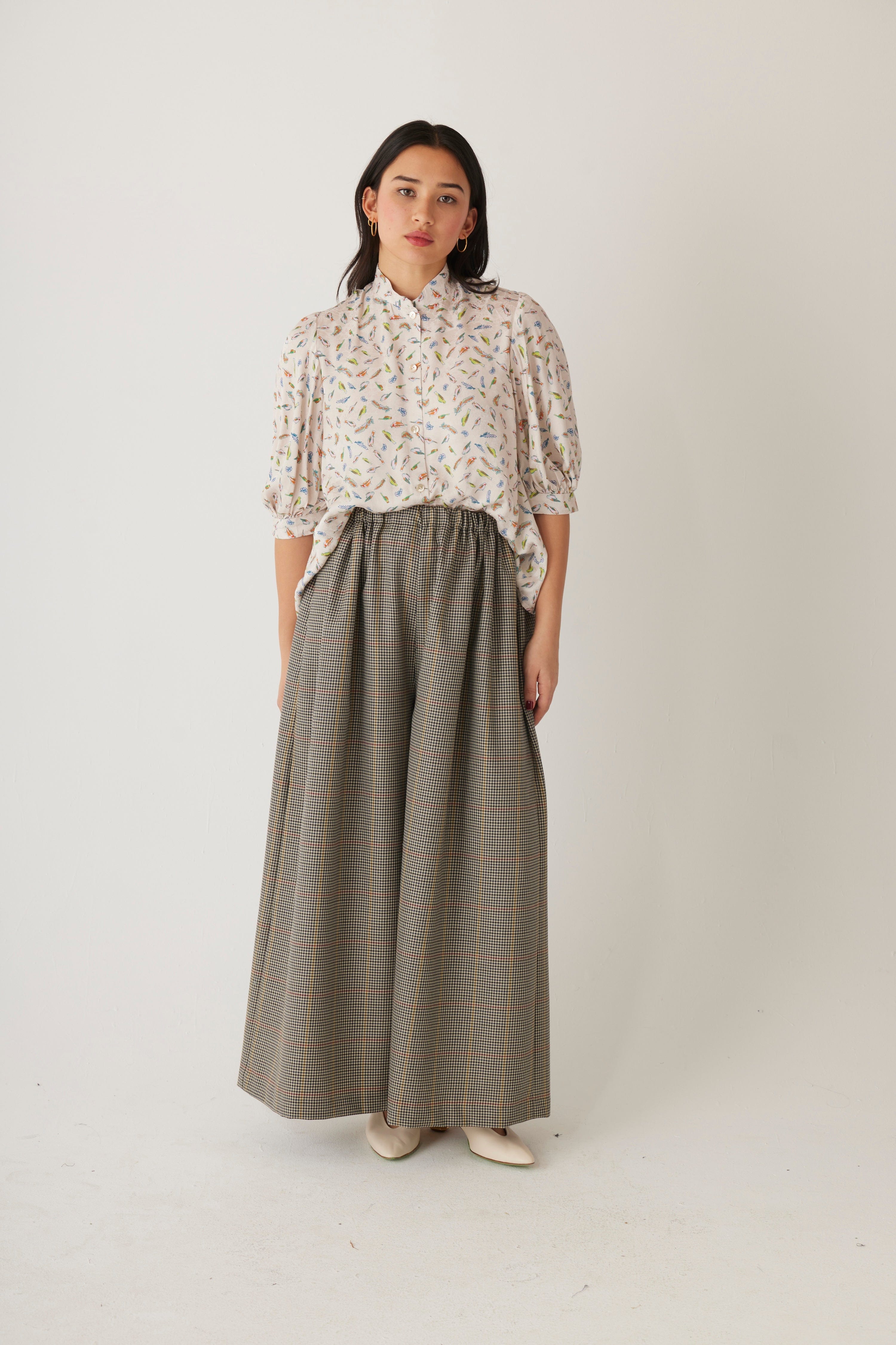 Gretchen Pant in Tropical Wool Plaid