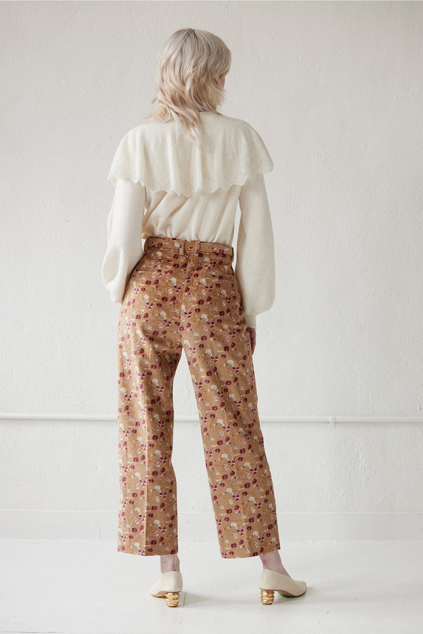 Piper Pant in in Italian Floral Velvet