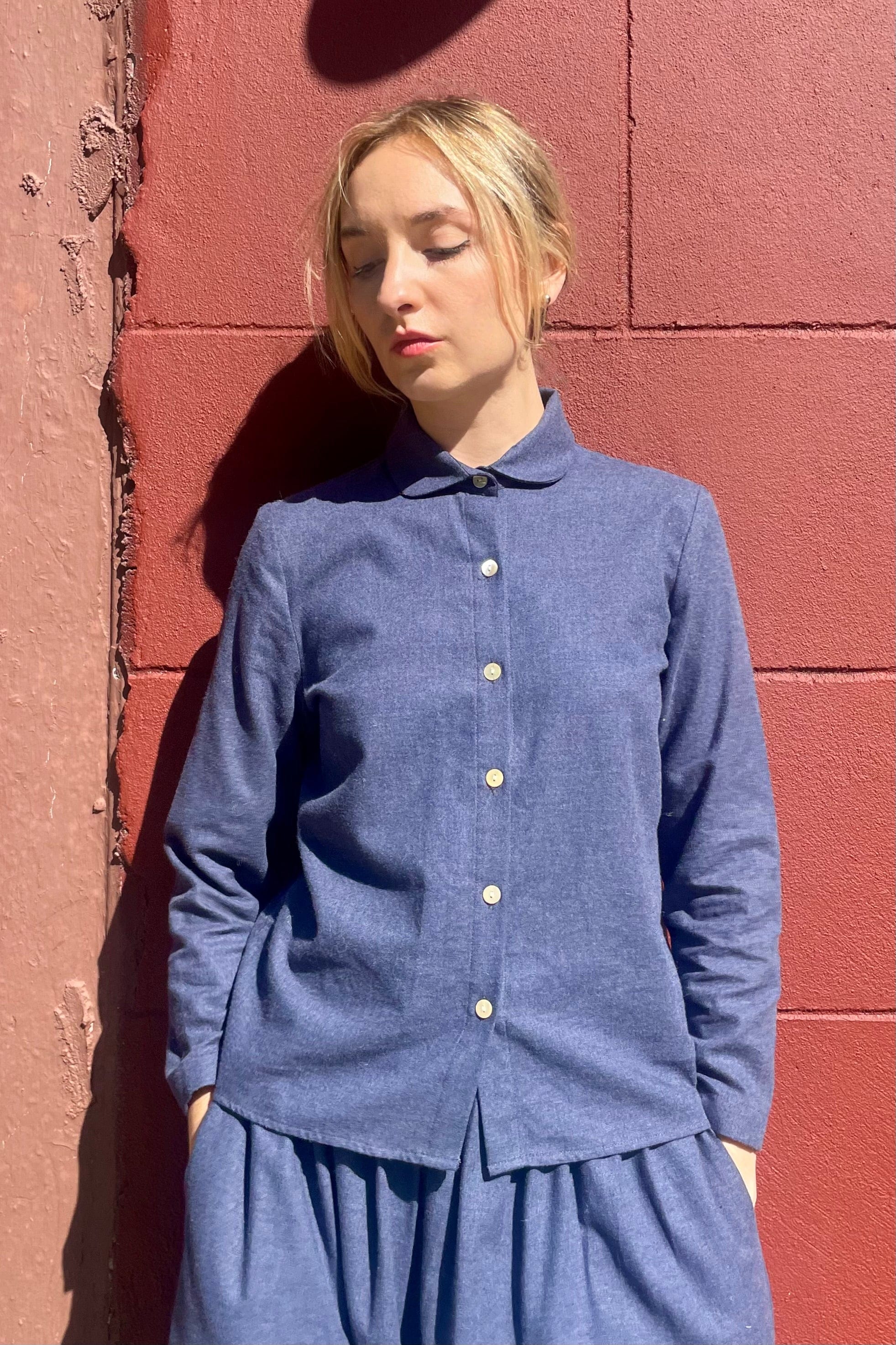 Binty Blouse in Japanese Cotton Flannel