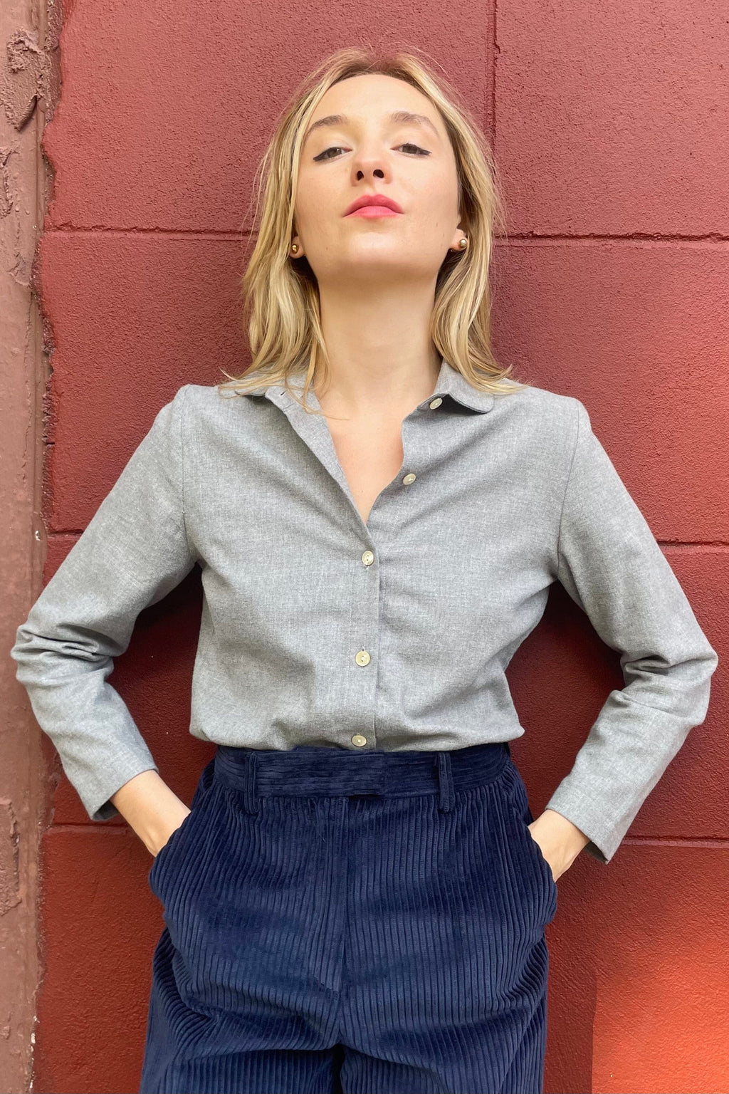 Binty Blouse in Japanese Cotton Flannel