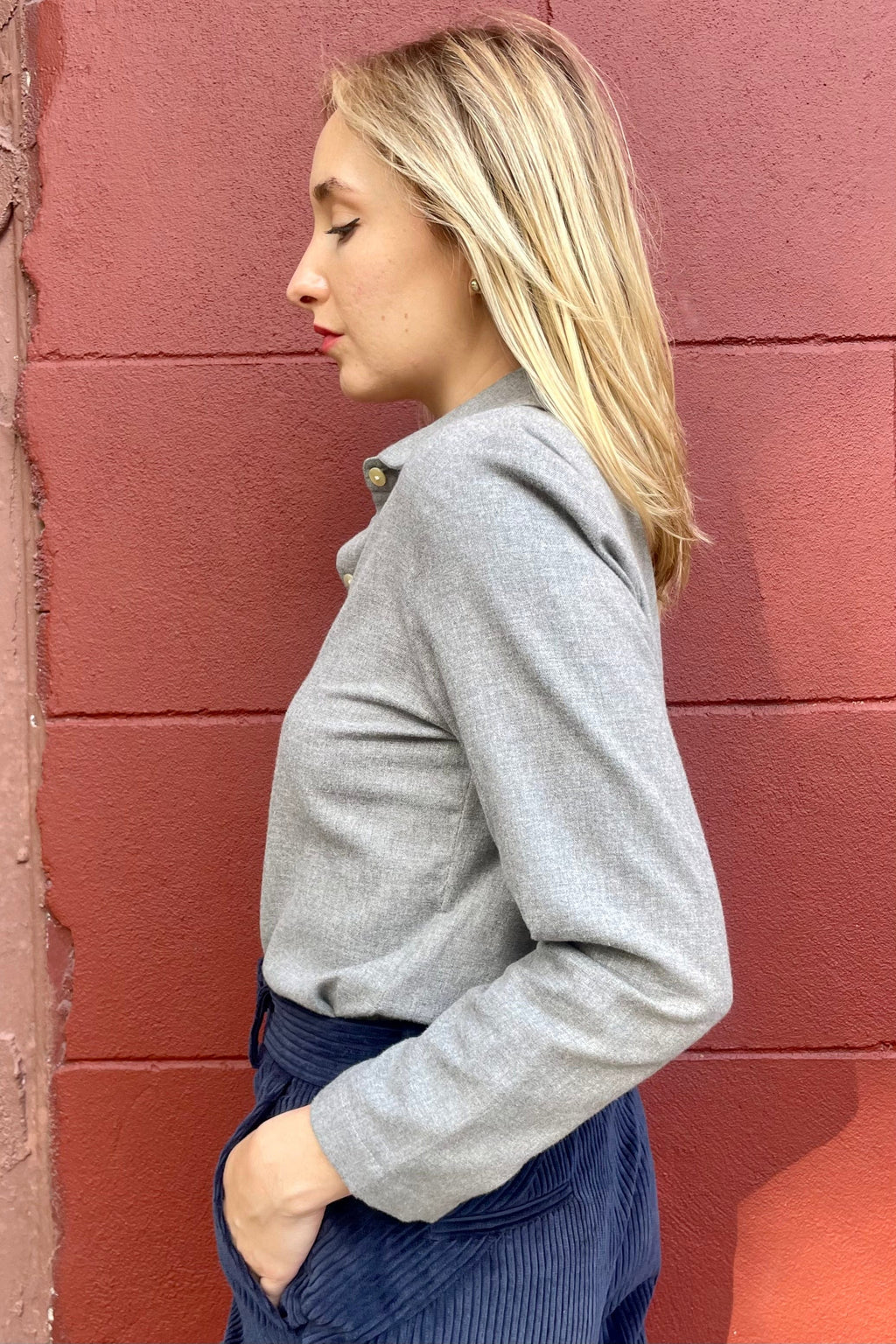 Binty Blouse in Japanese Cotton Flannel