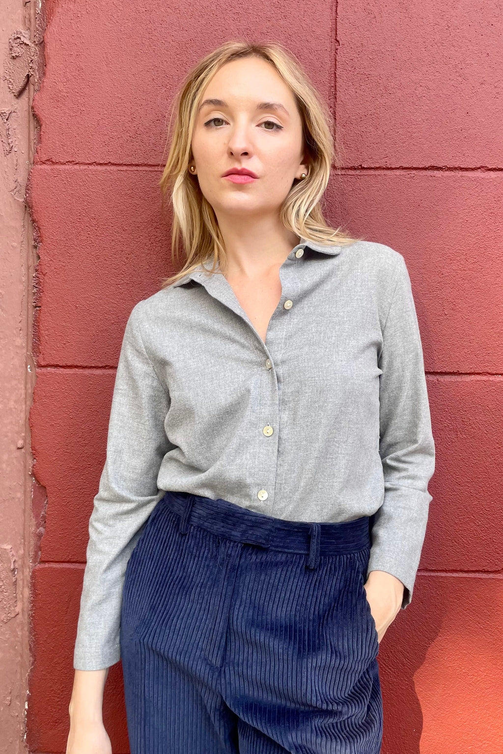 Binty Blouse in Japanese Cotton Flannel