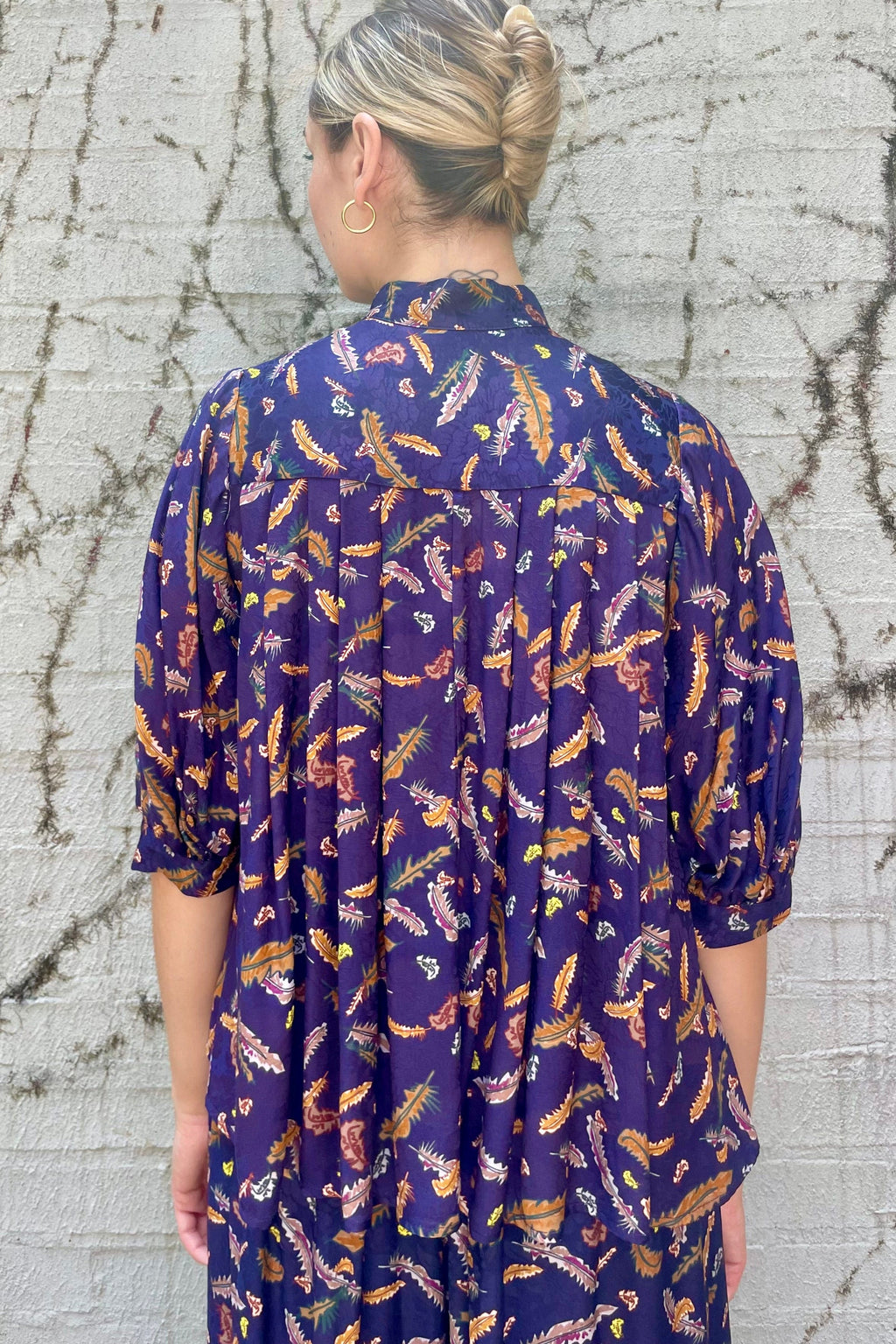 Livia Blouse in Feather Print