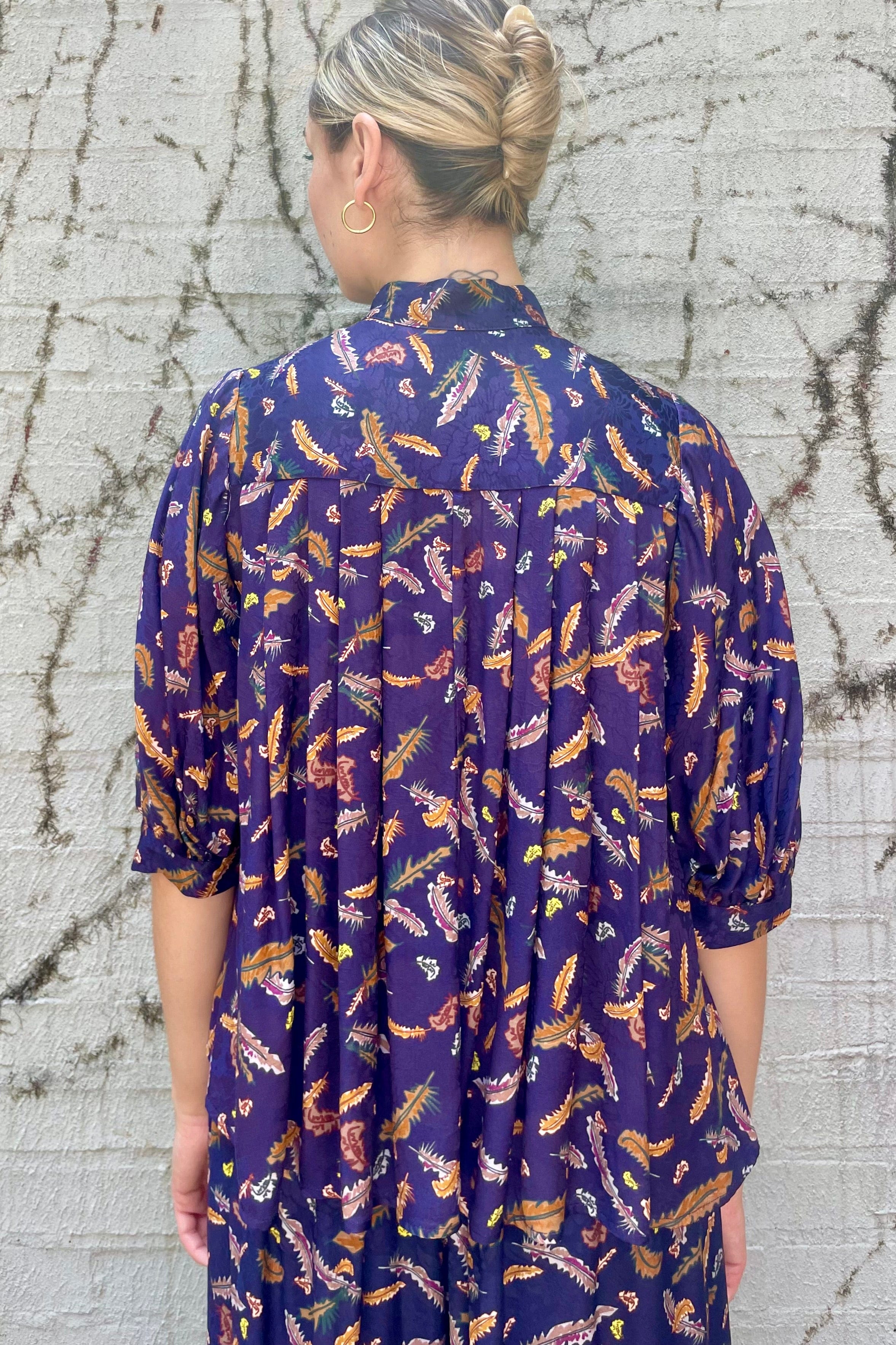 Livia Blouse in Feather Print