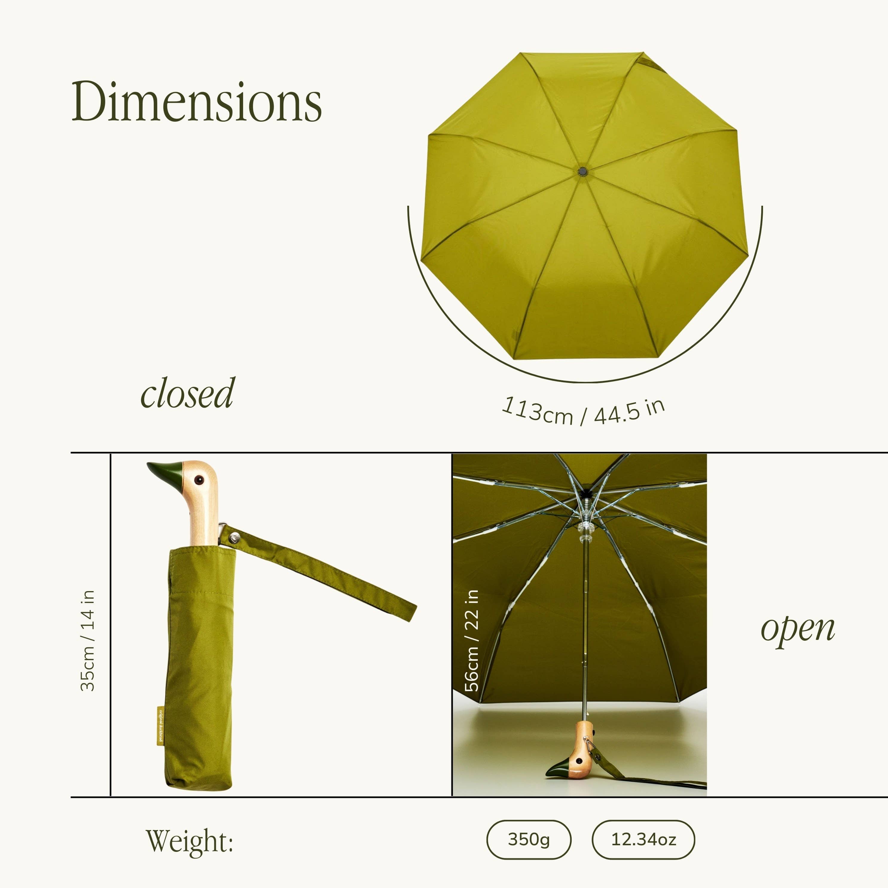 Olive Compact Eco-Friendly Duckhead Umbrella